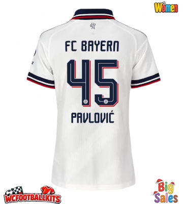 Bayern Munich Aleksandar Pavlovic #45 Replica Away Stadium Shirt for Women 2026-27 Short Sleeve